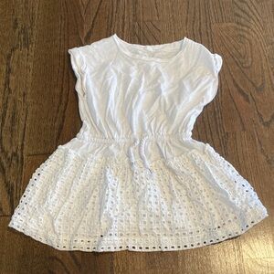 Adorable White Eyelet Kids Dress